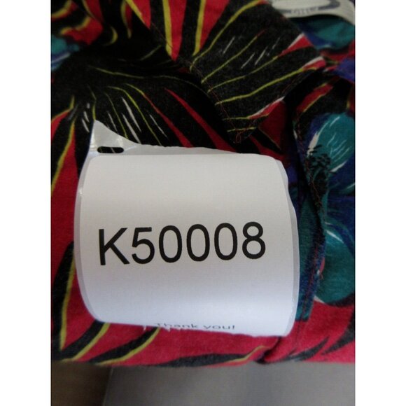 VINTAGE Hawaiian Shirt Medium Weekends Only Floral Loop Collar Camp 90s - Picture 10 of 10